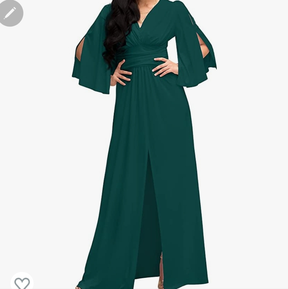 KOH KOH Womens Long Bridesmaid Cocktail Evening Short Sleeve Maxi Dress Gown
